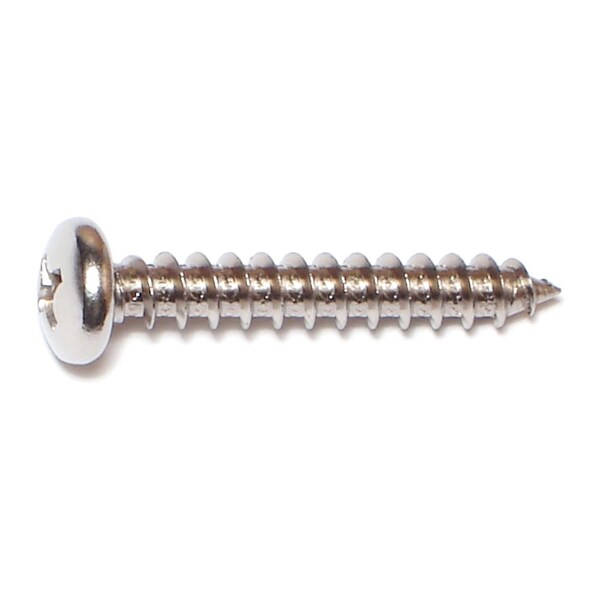 Midwest Fastener Sheet Metal Screw, #10 x 1-1/4 in, 18-8 Stainless Steel Pan Head Phillips Drive, 100 PK 05120 - main